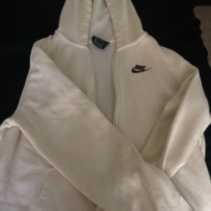 Cream Nike zip up